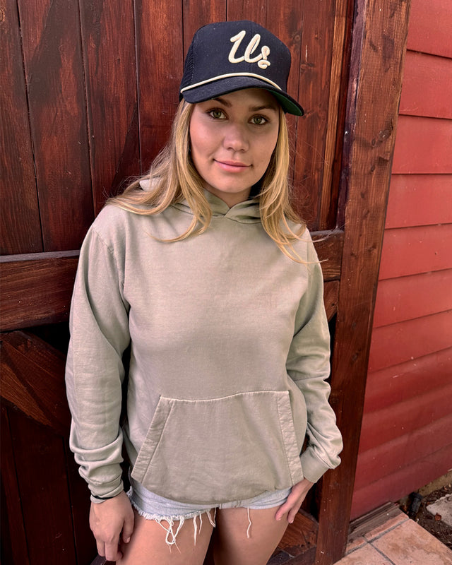 CALI PULLOVER FLEECE HOODY - GARMENT DYE