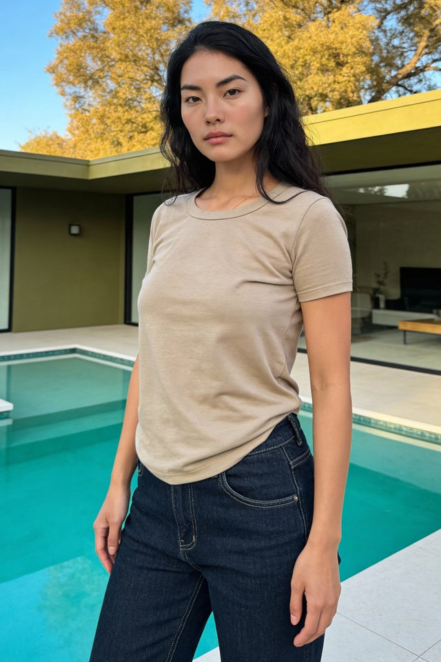 BOYFRIEND S/S SCOOP NECK SUPIMA - G-DYE
