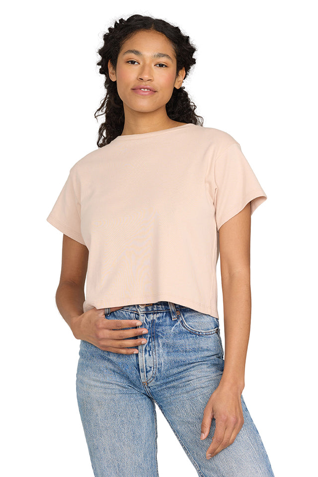 Baby Rib Crop Tee - 100% Organic
