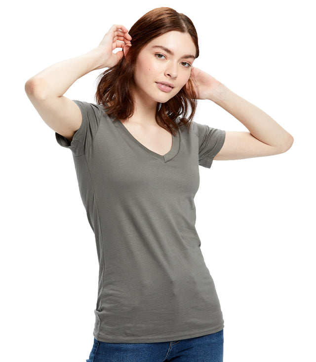 Women's Short Sleeve Jersey V-neck