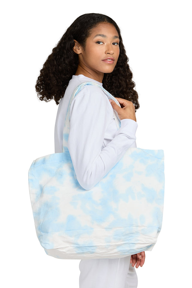 Large Canvas Tie Dye Cloud Shopper