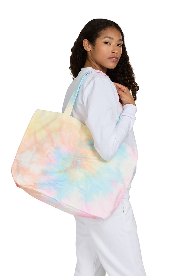 Large Canvas Tie Dye Swirl Shopper