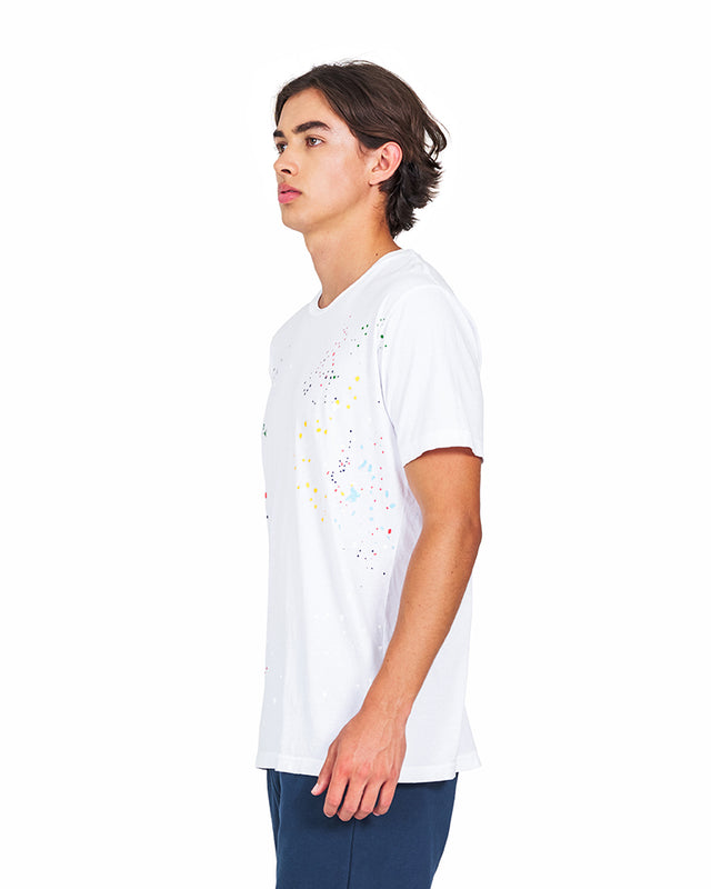 Unisex Garment Dye Multi-Color Paint Splatter Tee