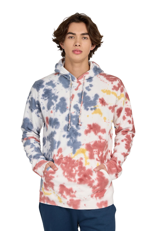Unisex Tie Dye Splatter Cotton Heavyweight Fleece Hoody