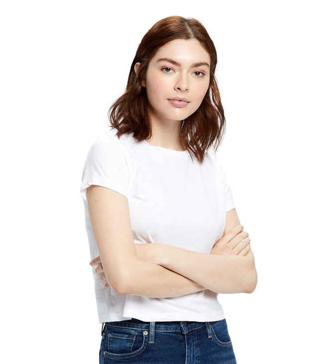 Women's Organic Short Sleeve Crop Crew Tee