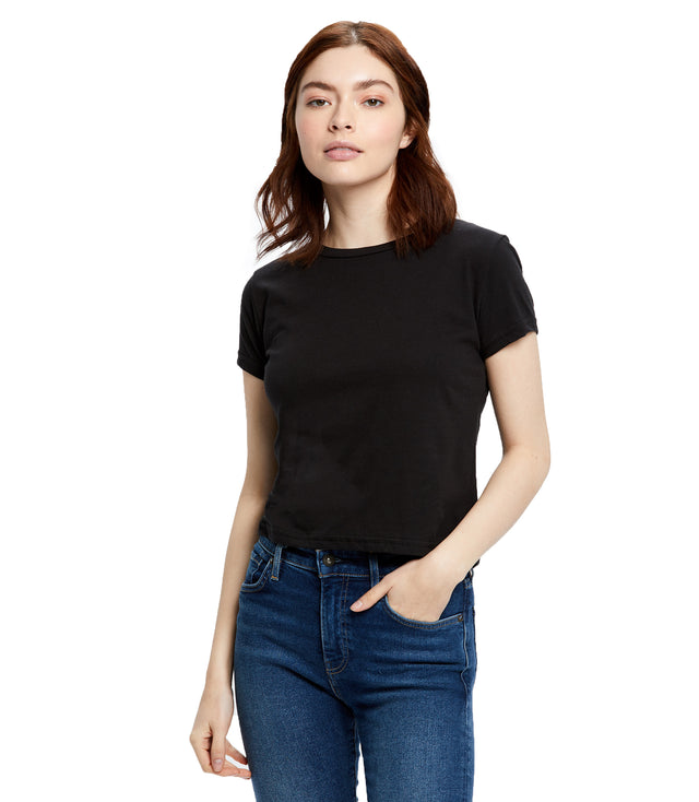 Women's Short Sleeve Crop Crew Tee