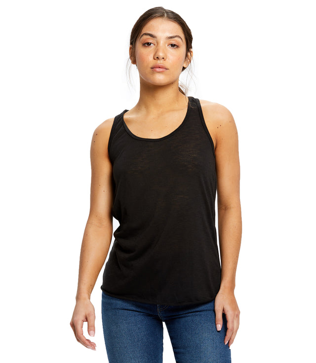 Women's Solid Slub Racer Tank