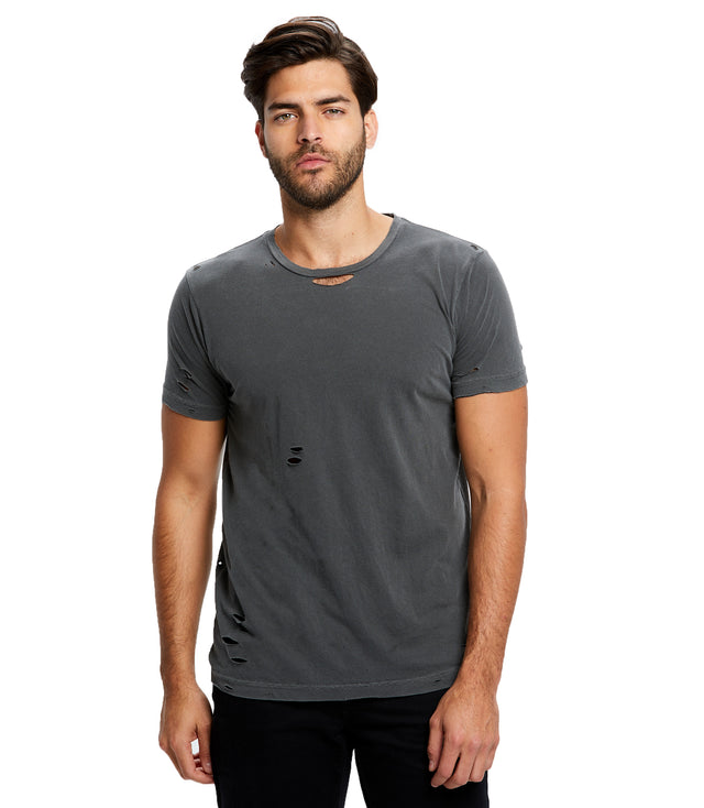 Unisex Pigment Dyed Destroyed Tee