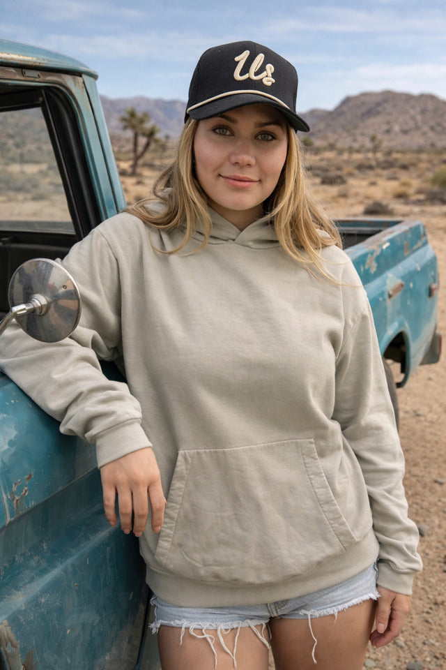 CALI PULLOVER FLEECE HOODY - GARMENT DYE