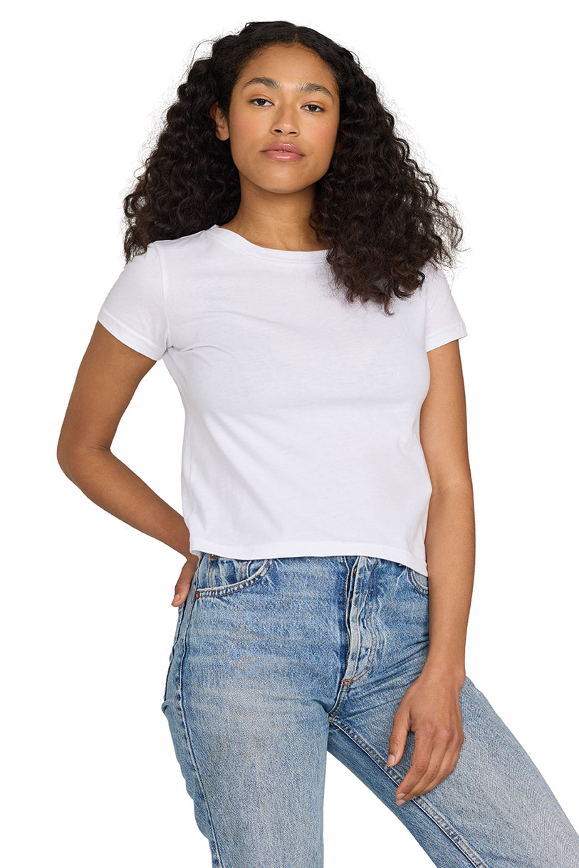 Baby Rib Crop Tee - 100% Organic