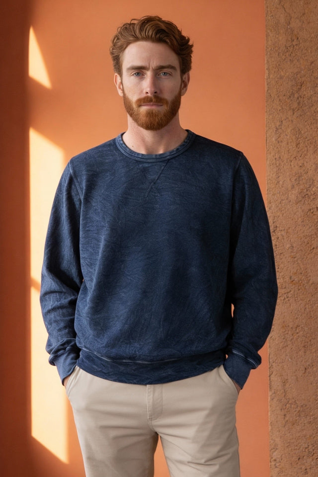 MEN'S LONG SLEEVE PULLOVER - MINERAL WASH
