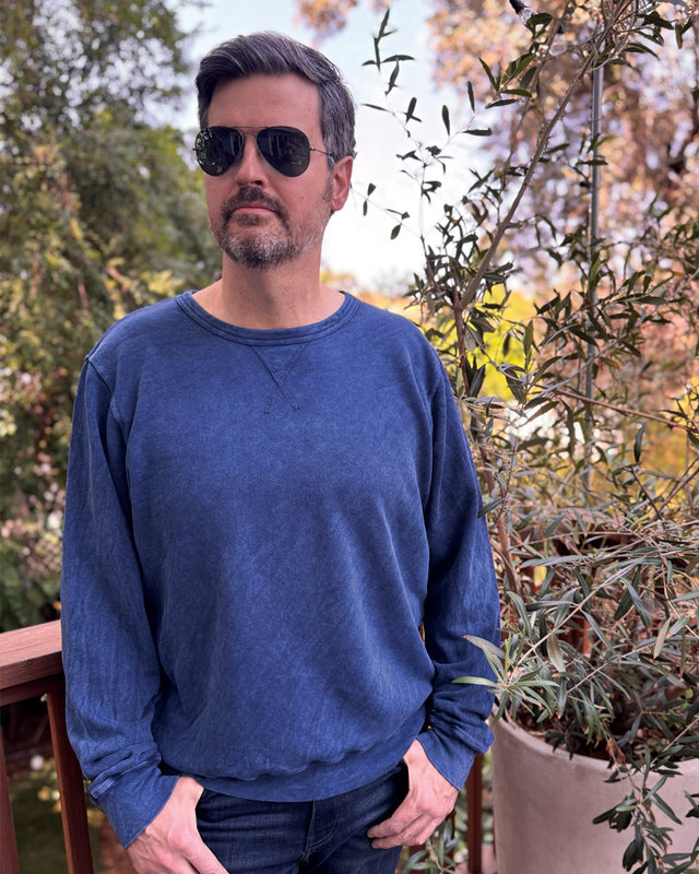 MEN'S LONG SLEEVE PULLOVER - MINERAL WASH