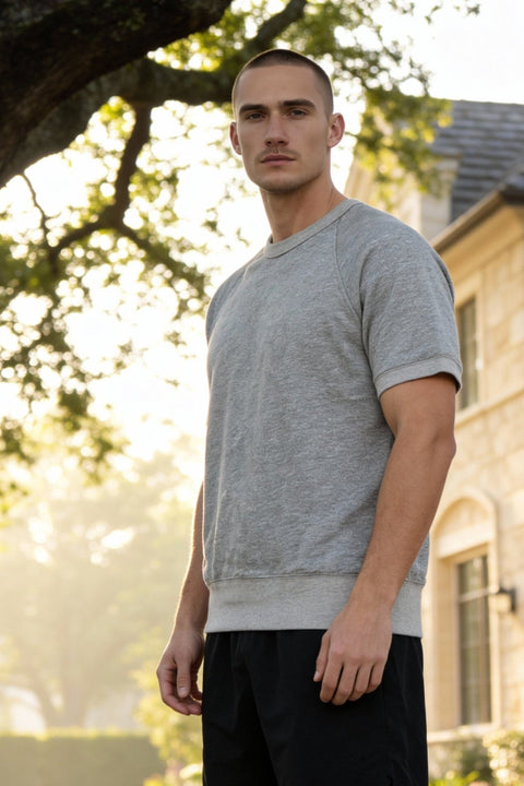 Men's Plush Velour Long Sleeve Pocket Tee