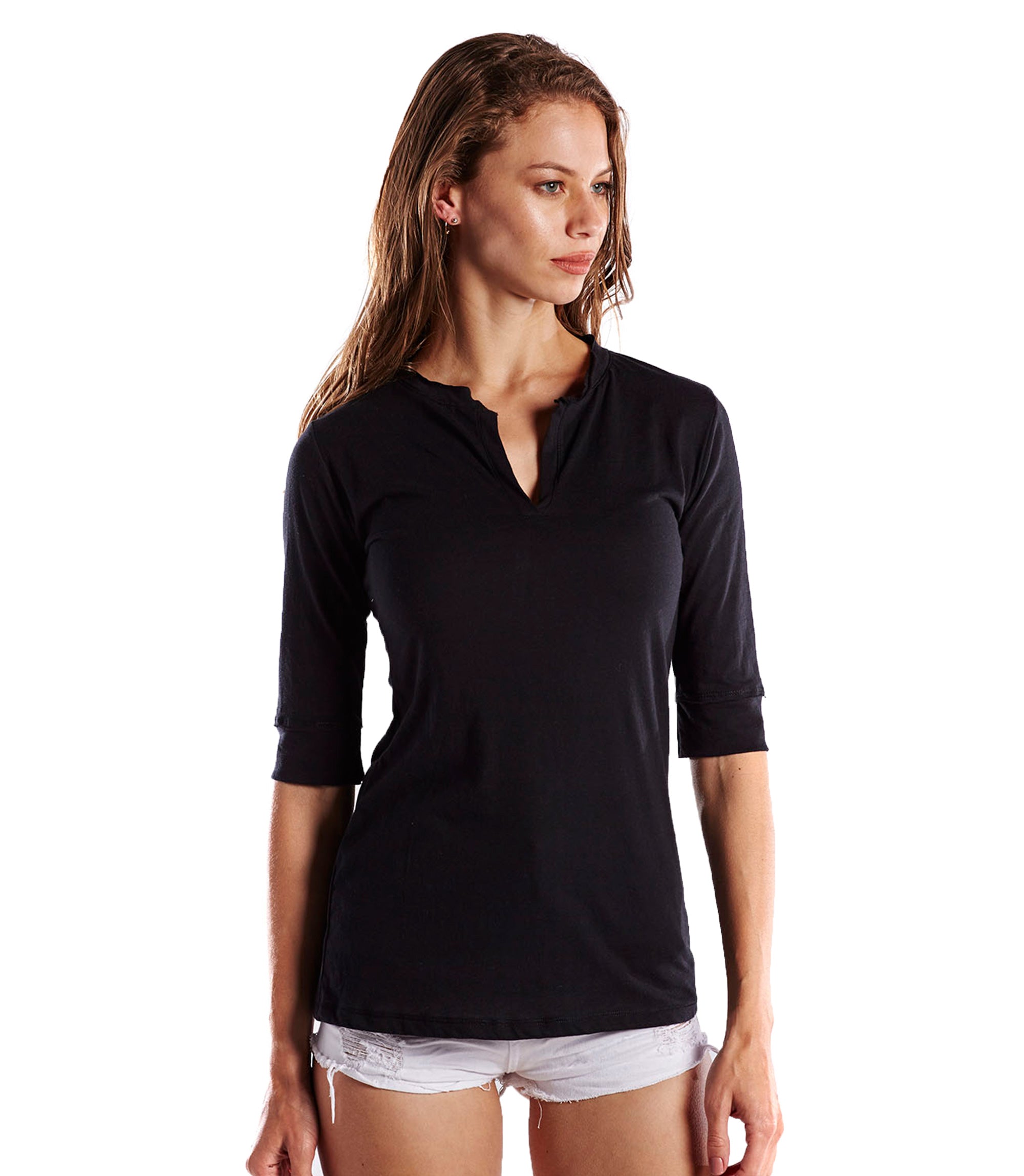 Women's Elbow Sleeve Footie Tee