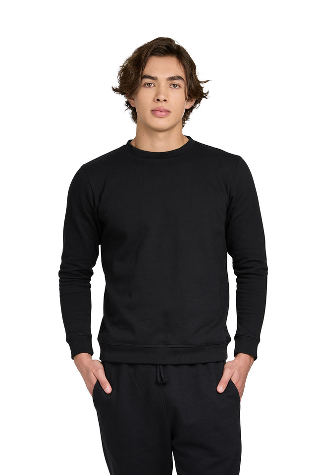 Unisex 100% Organic Cotton Fleece L/S Crew