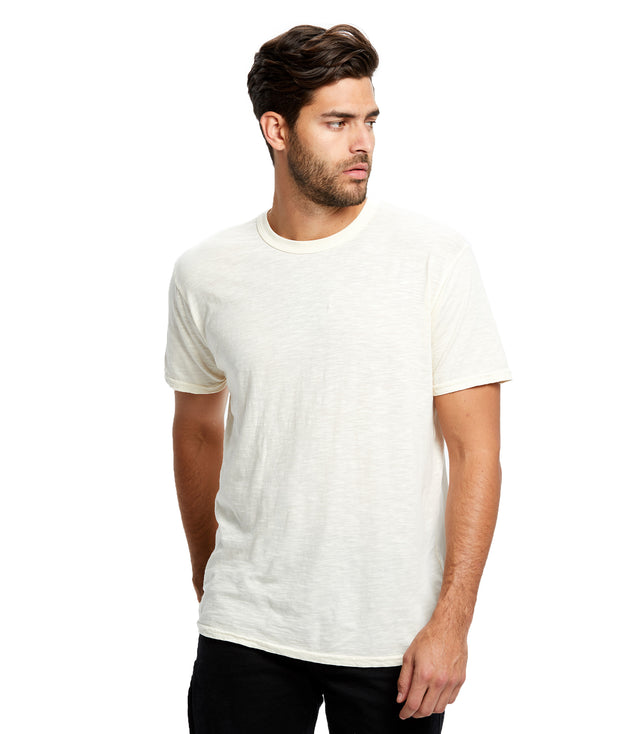 Men's Short Sleeve Slub Crew - Garment Dyed