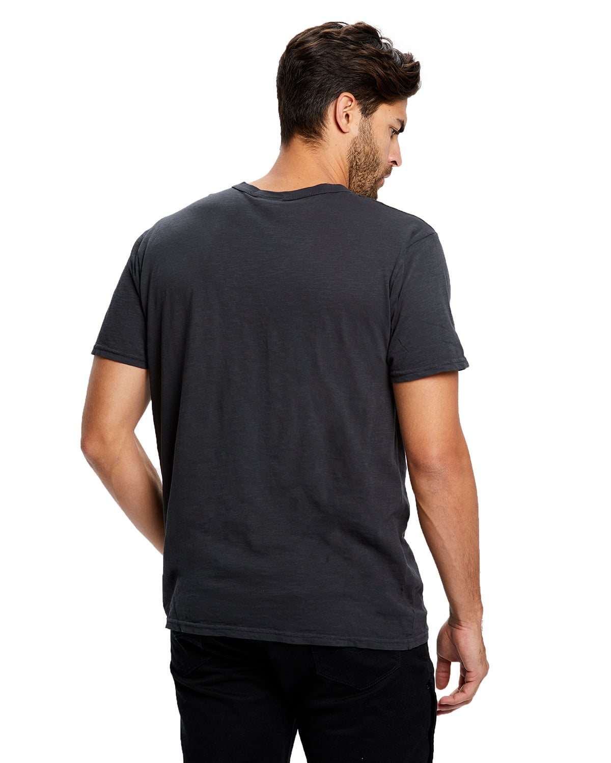 Men's Short Sleeve Slub Crew - Garment Dyed