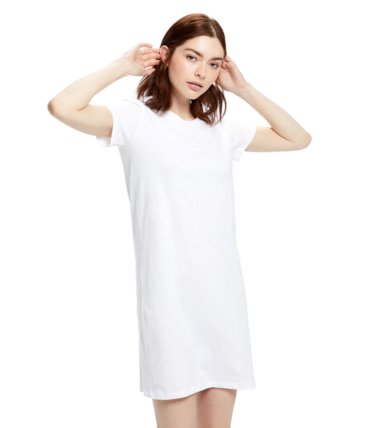 Women's Cotton T-Shirt Dress White / XL Women's Cotton T-Shirt Dress White / XL